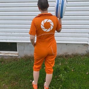 Official We Love Fine Portal Chell Jumpsuit Cosplay Costume